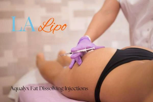 Woman having fat dissolving injections Holme Chapel on thighs