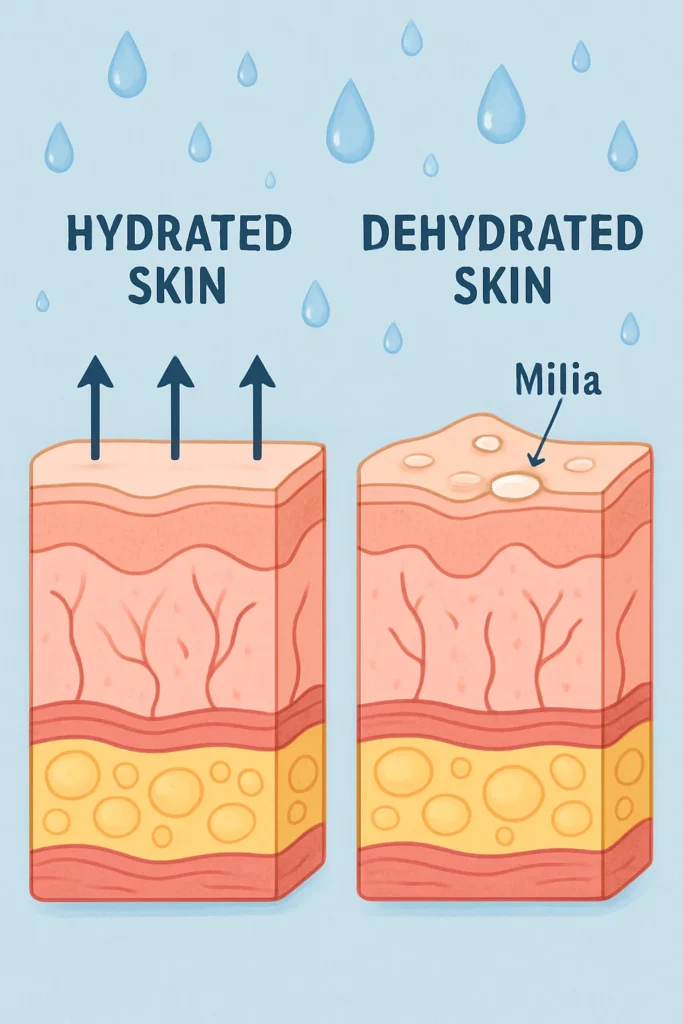 The importance of hydration and milia production Holme Chapel
